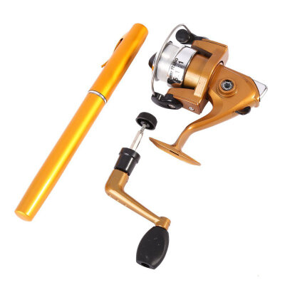 

Outdoor Mini Camping Travel Baitcasting Telescopic Pocket Pen Shape Fishing Rod Reel Fishing line