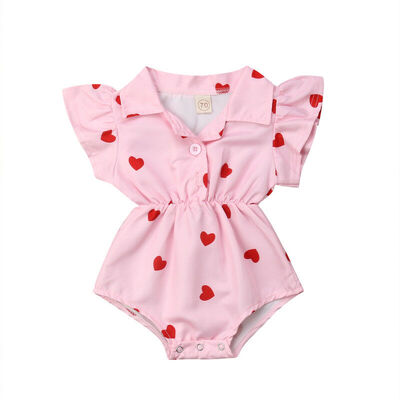 

Baby Girl Infant Flower Blouse Romper Bodysuit Jumpsuit Outfit Clothes Summer