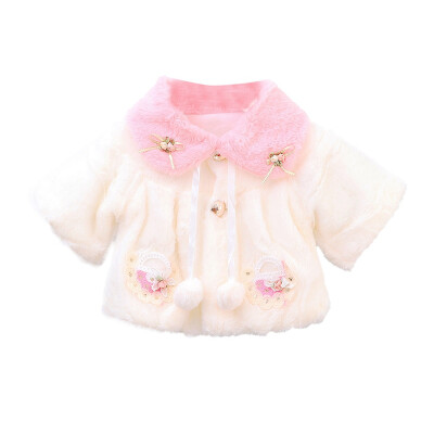 

Baby Girls Clothes Winter Coat Clothes Childrens Printed Cute Warm Jacket Wool Clothes Coat