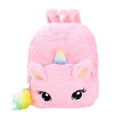 

Tailored Fashion Women Childrens Plush Student Waterproof Capacity Backpack Travel Bag