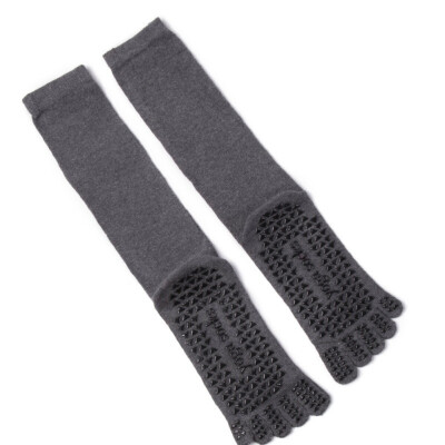 

1 Pair Men Cotton Five Finger Yoga Socks Male Long Tube Five Toe Silicone Anti-Slip Sports Fitness Socks Casual Stockings