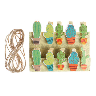 

Household cactus plant wood photo clip pink pig wood photo clip rabbit Easter egg cartoon cat photo clip