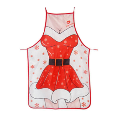 

Cute Cartoon Christmas Aprons Printed Kitchen Aprons Dinner Party Cooking Aprons