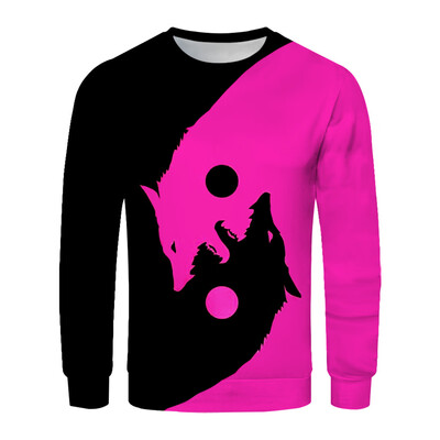 

Toponeto Mens New Style Fashion T-Shirt With 3D Printing And Long Sleeves Sweater Blouse