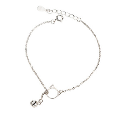 

New Cat Kitten Pet Charm Chain Link Bracelets Bell Bracelet for Women Bangles Party Indian Jewelry
