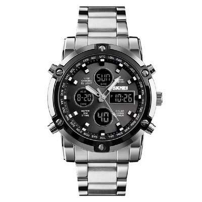 

SKEMI 1389 Quartz Man Watch Unique Fashion Sport Casual Brand Quartz Clock Double Movement Stainless Steel Strap Waterproof Wrist