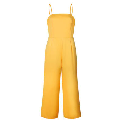 

New Fashion women jumpsuits wide leg pants Sexy strap wrapped chest zipper rompers Spring summer playsuits