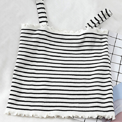 

Sling Fashion Knitting Camisole Sexy Women Strinped Camisole Female Sleeveless Cotton Tank Tops