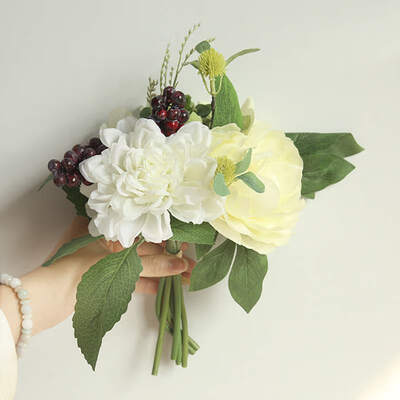 

Wedding Flower Silk Bouquet Flower Simulation Of Plant Dali Artificial Flowers Rose Silk Flower Home Hotel Decoration