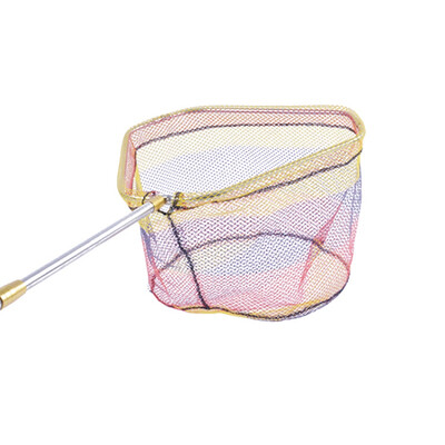 

Fishing Net Head Folding Stainless Steel Frame Colorful Mesh Nylon Net Fish Brail Net Head Fishing Accessories