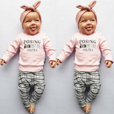 

US Newborn Kids Baby Boy Girl Outfits Clothes Romper Jumpsuit BodysuitPants Set