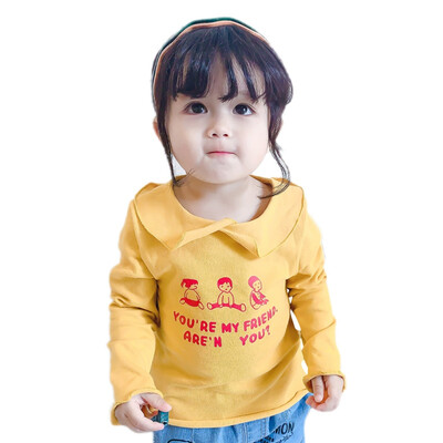 

Autumn Baby Girl T-Shirts Cute Long Sleeve Cartoon Letters Printed T-Shirts Kids Tops Shirts Casual Blouse