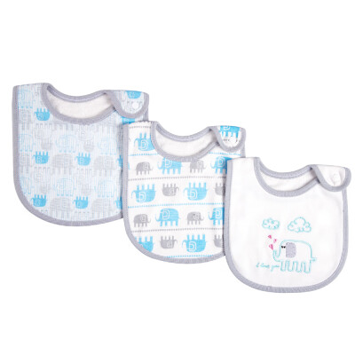 

3 Pack Baby Bibs 100 Organic Cotton Drooling Teething Feeding Bib Soft Super Absorbent With Snap Button For 0-36 Months Girls Boy