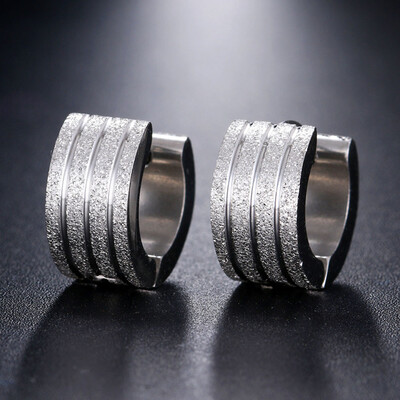 

Fashion Women And Men Stainless Steel Stud Earrings Jewelry Steam Punk Scrub Male Earrings Free Shipping