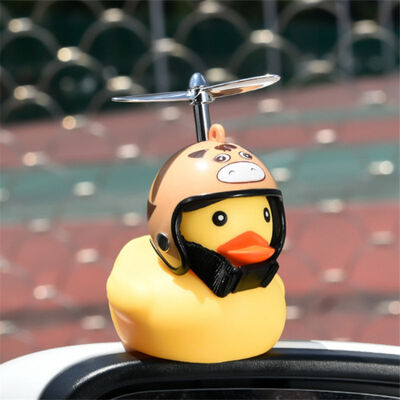 

New Arrival Cartoon Yellow Silica Gel Little Duck Shape Car Decoration 12 Zodiac Duck Head Car Accessories