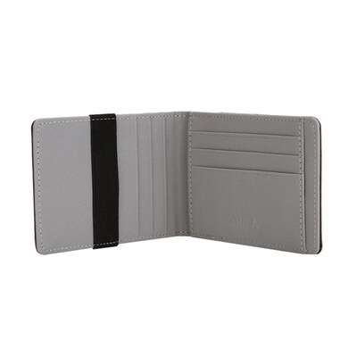 

RFID Blocking Men Wallet Secure Faux Leather Bag Cards Cash Elastic Band Holder