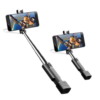 

Mini Selfie Stick atongm Cell Phone Selfie Sticks Extendable Mini All in One Wire Selfie Stick for CellphoneiPhone Android