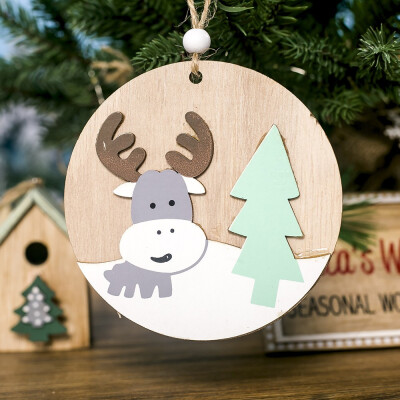 

Toponeto Round Wooden Christmas Pendants Christmas Tree Ornaments Home Decoration