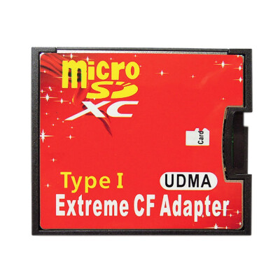 

CHIPAL Hight Quality Red Dual Slot Micro SD SDHC SDXC TF to CF Adapter MicroSD to Extreme Compact Flash Type I Card Converter