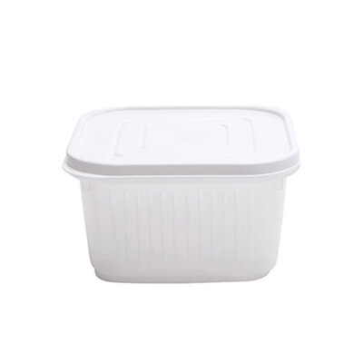 

Square Dual-layer Airtight Fruit Food Storage Box Draining Strainer Container