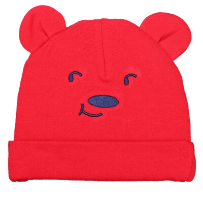 

Baby Hat Knit Cotton Cartoon Bear Print Baby Caps For Boys Girls Spring Autumn Winter Childrens Hats Child Beanie