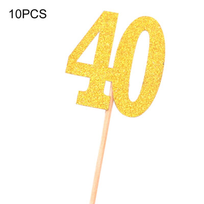 

10PCS Digital Cake Insert Cake Decorator Anniversary Party Decoration Festival Party Supplies