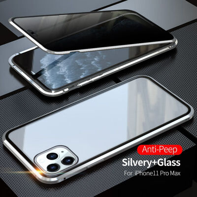 

Magnetic Case for iPhoneFront&Back Double Sided Tempered Glass Built-in Screen Protector Magnetic Adsorption