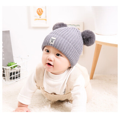 

Lovely Childrens Knitted Wool Hat Cute Warm-Keeping Baby Bonnet Girls Boys Winter Soft Comfortable Beanie Cap