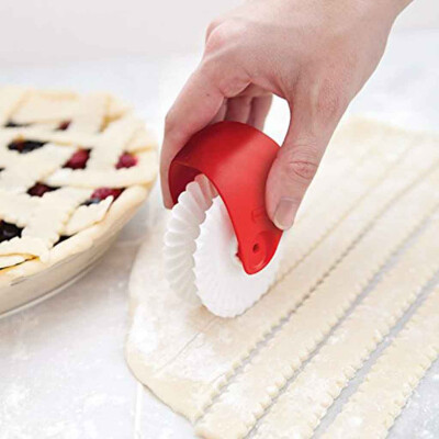 

Gobestart Pizza Pastry Lattice Cutter Pastry Pie Decoration Cutter Plastic Wheel Roller