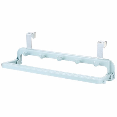 

Folding Storage Rack with 9-hook Multifunctional Door Hook Space-saving Door Hanging Hook