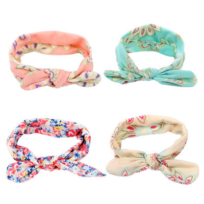 

baby Girl Hair Clip Set Cute Newborn Baby Cool Girls Printing Knot Elasticity Headband Cotton Children Hair Accessories