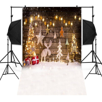 

Toponeto Christmas Backdrops Snowman Vinyl 3x5FT Lantern Background Photography Studio