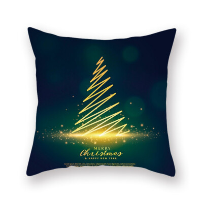 

Christmas Series Throw Pillow Cover Soft Peach Velvet Decorative Pillowcase With Zipper Holiday Home Decorations