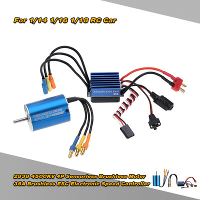 

OCDAY Waterproof 60A Brushless Car Electronic Speed Control ESC 10T 3930KV 4P Sensorless Brushless Motor Programming Board