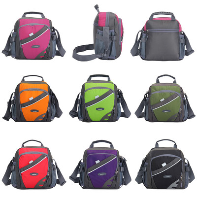 

New Unisex Nylon Crossbody Bag Waterproof Contrast Color Zipper Multi-Pockets Casual Sport Outdoor Small Shoulder Bags Handbag