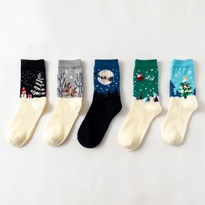 

2018 College Womens White Korean Short Kawaii Warm Winter Cotton Sox Cute Sweet Ladies Casual Socks 5pairs lot Women Socks Fema