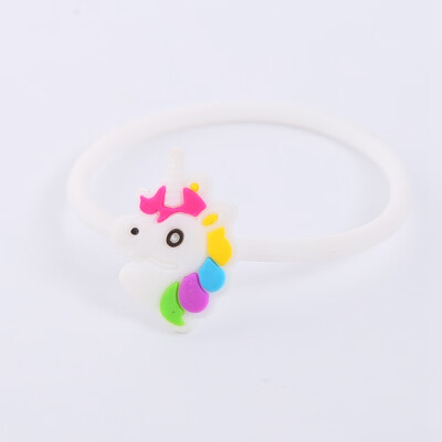 

Children Lovely Unicorn Silicone Rubber Bracelets Kids Gift Party Color