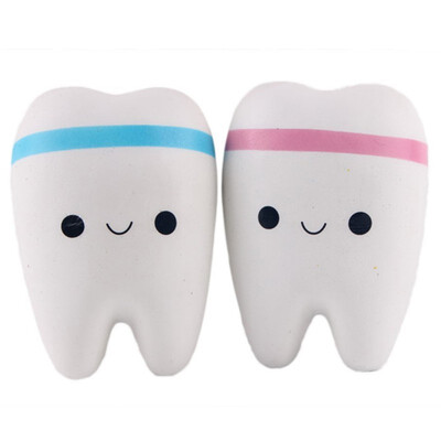 

Funny Tooth Shape Decompression Toy PU Squeeze Slow Rebound Pendant Toys Kid Toy
