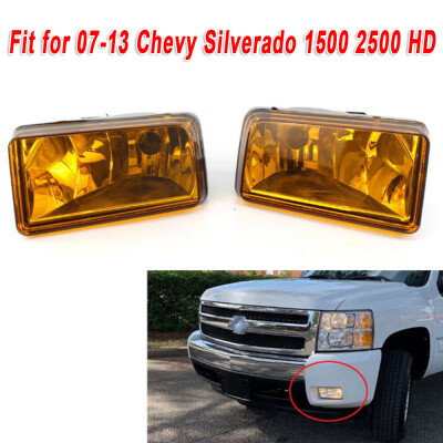 

1 Pair New Car Amber Bumper Fog Light For Chevrolet Silverado 1500 2500 HD 07-13