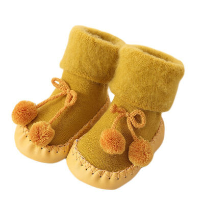 

0-2Y Newborn Baby Socks Shoes Cute Floor Shoes With Rubber Sole Winter Soft Girls Boys Anti-Slip Socks Indoor Shoes