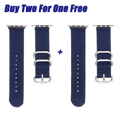 

〖Follure〗Silver Buckle Nylon Strap Replacement For Apple Watch Series 1234 42mm44mm