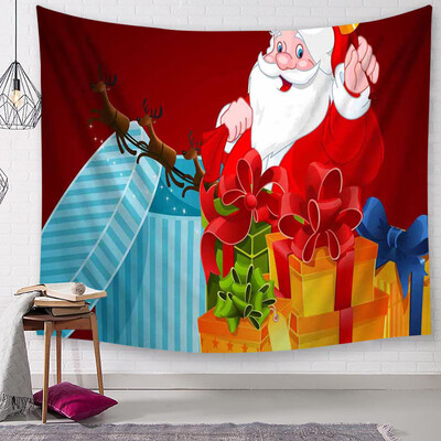 

Gobestart Christmas Tapestry Santa Print Wall Hanging Tapestry Art Home Decor