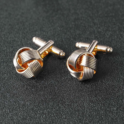 

Cufflinks SilverGold Stainless Steel Cufflinks Vintage Knot Twist Cuff Links Men