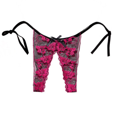 

Sexy Panties For Women Embroidery Lace Transparent Sexy Hollow Out Thongs Erotic Lingerie Sexy Underwear Low Rise Femme