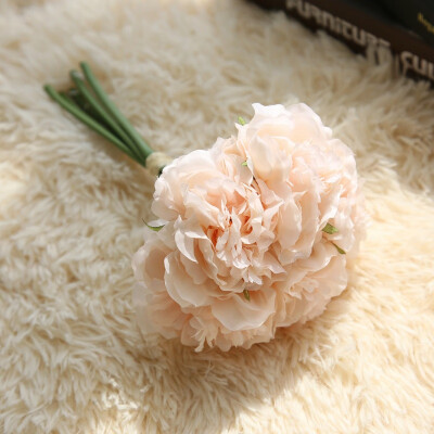 

Peony Shape Bouquet Plant Simulation Flower Multi-color Wedding Bouquet Fake Flower Wedding Household Peony Decoration