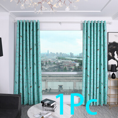 

Gobestart Leaves Curtain Tulle Window Treatment Voile Drape Valance 2 Panel Fabric