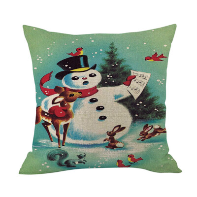 

Tailored Merry Christmas Cushion Cover Square Pillow Case Home Decor