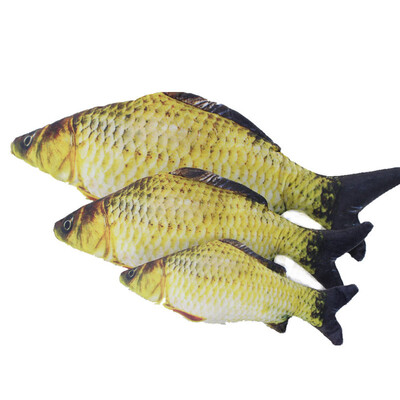 

Catnip Toys Simulation Plush Fish Shape Doll Interactive Pets Pillow Chew Bite Supplies