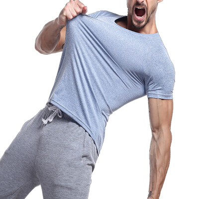 

Mens Slim Fit Shirts Casual Fitness Sports T-shirt Short Sleeve Quick Dry Tops