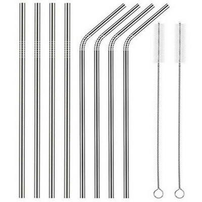 

Reusable Stainless Steel Drinking Straw Cleaning Brush Set Home Party Supplies Festival Organic Tableware